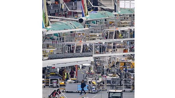 Boeing 737 MAX production line