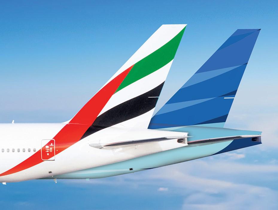 Emirates and Garuda tails