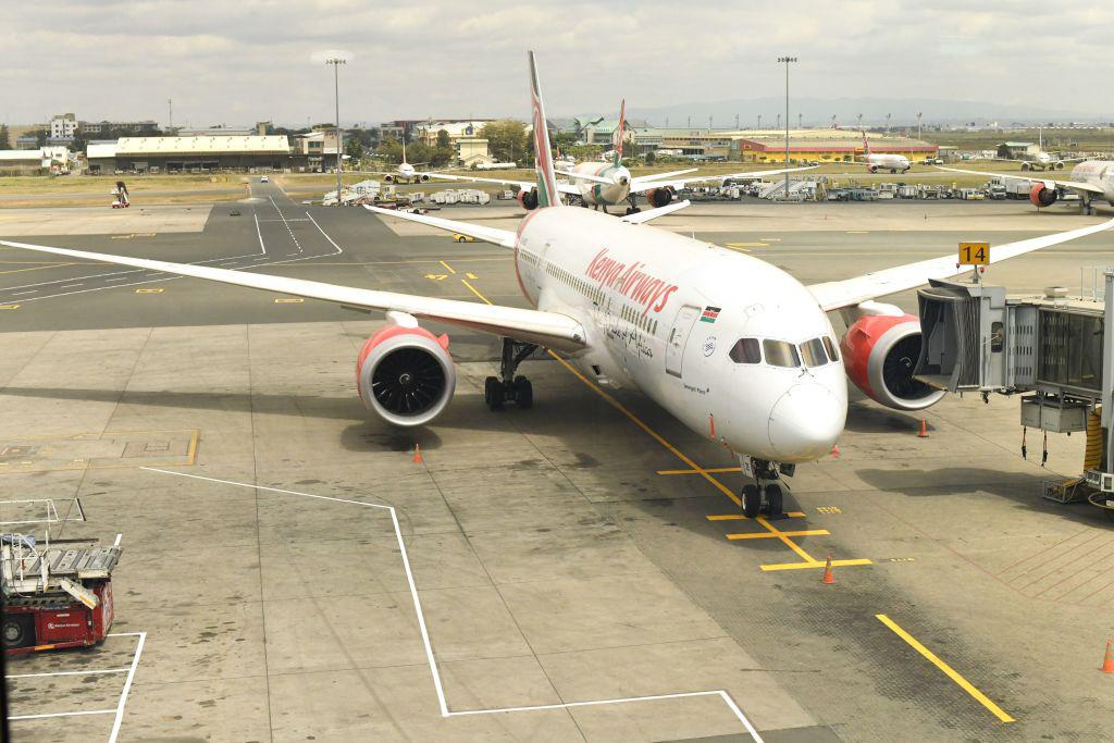 Kenya Airways jet in Nairobi