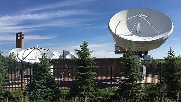 Communication satellite dish