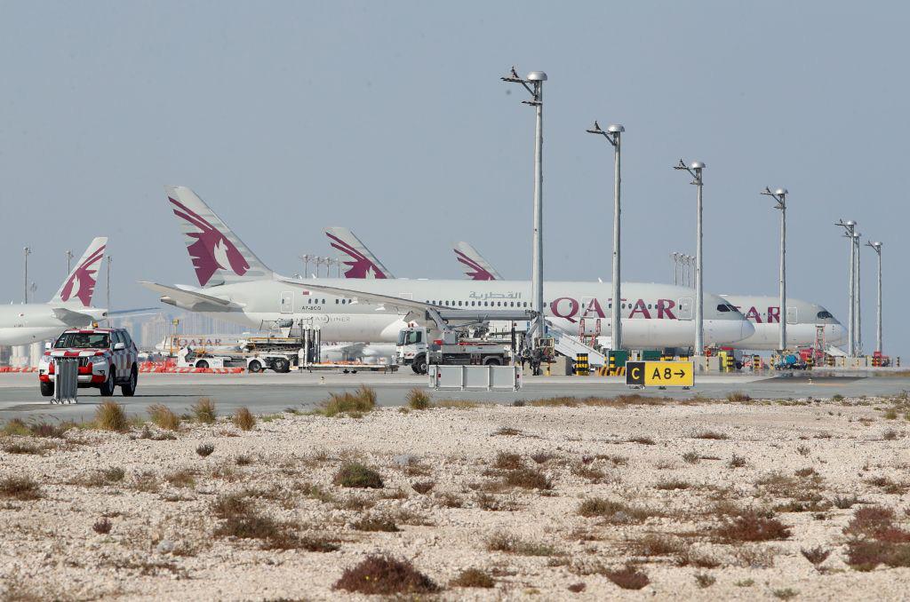 Qatar jets at Hamad International Airport
