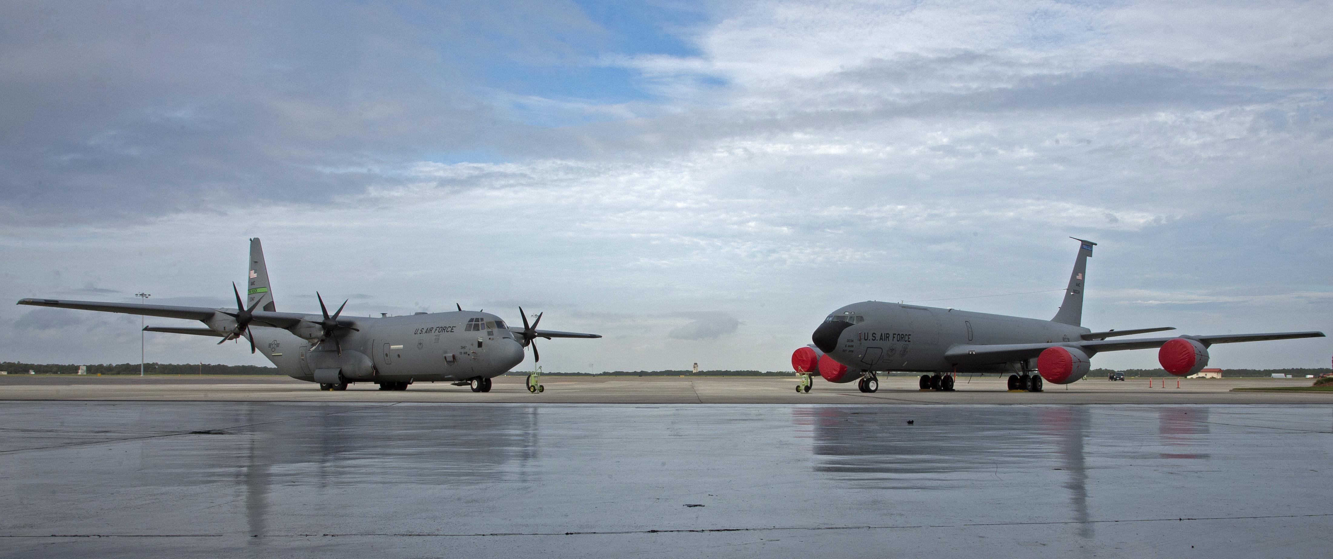 USAF AC-130 and KC-135