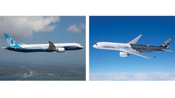 Boeing and Airbus aircraft