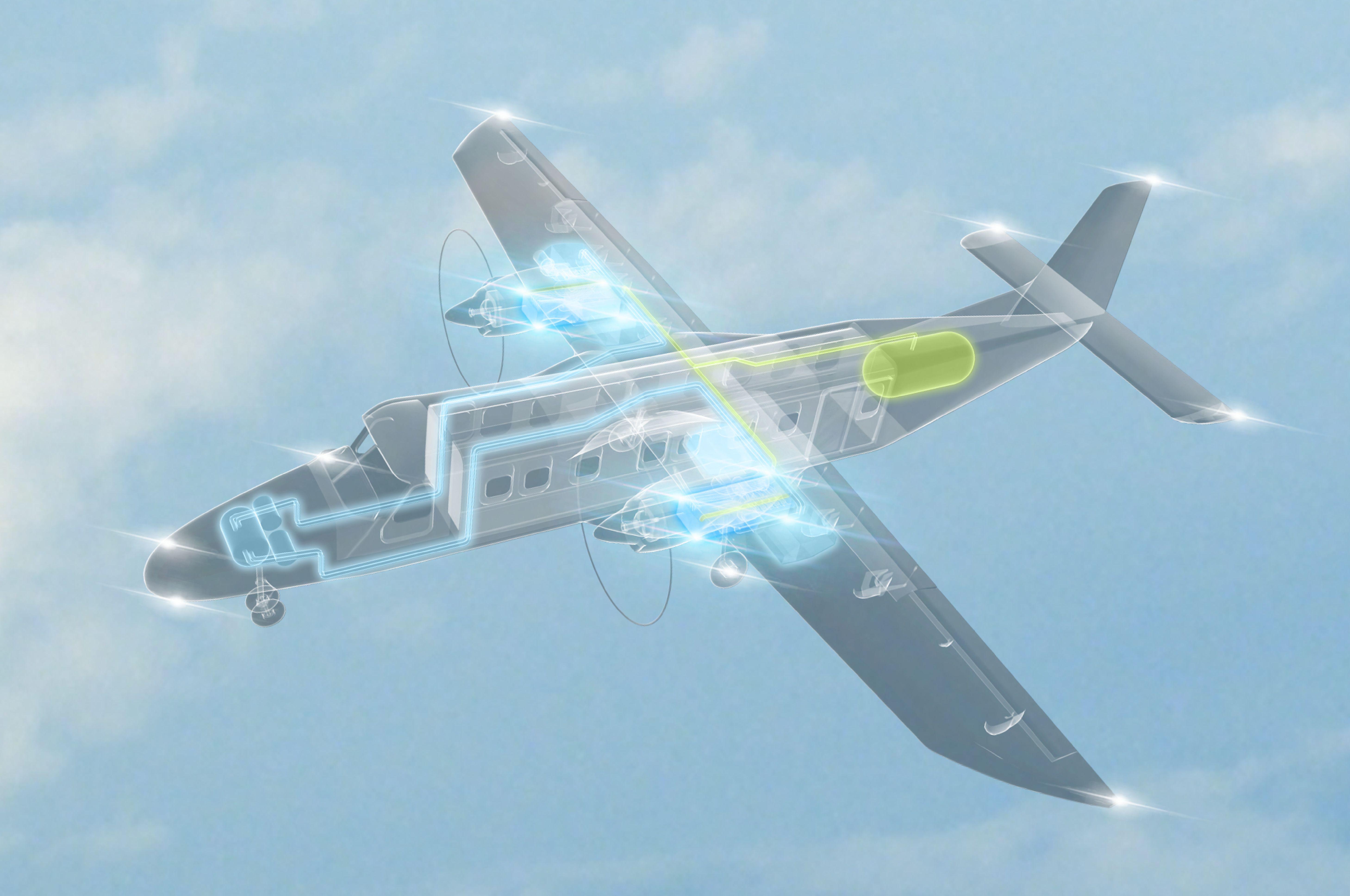MTU Flying Fuel Cell drivetrain as depicted on Do228