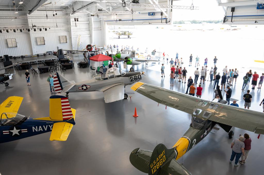 Fairchild PT-26, Cessna Birddog and a Beechcraft T-34S Mentor on display at 2022 Warbird Weekend