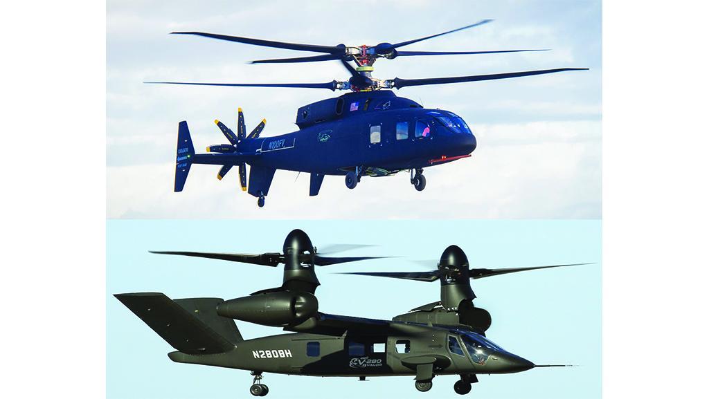 FLRAA candidates Bell V-280 Valor and Sikorsky-Boeing Defiant X