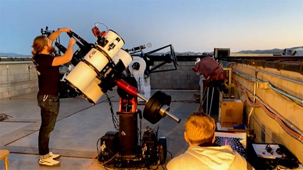 TransAstra ground-based telescope and crew