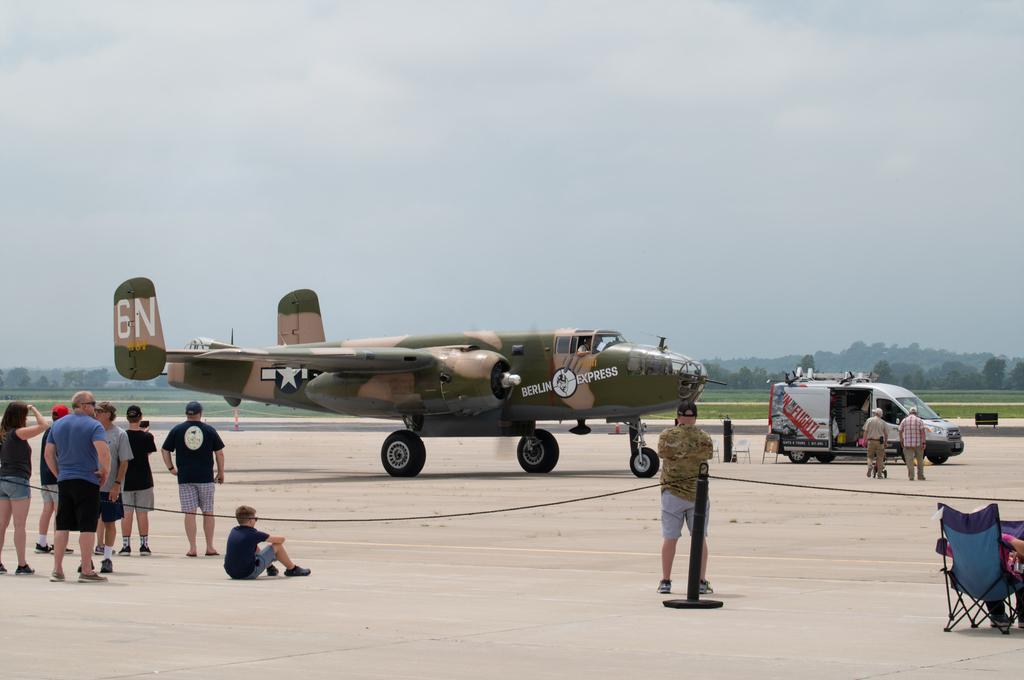 B-25 Berlin Express at the Sound of Speed Airshow Warbird fly-in.