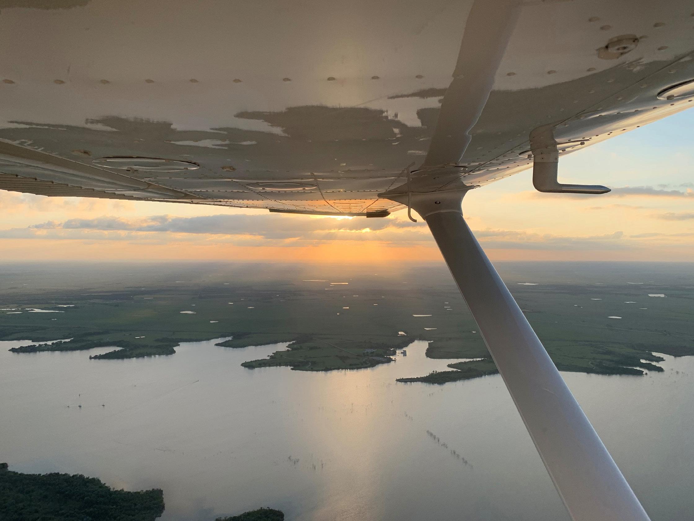 Lake below Cessna