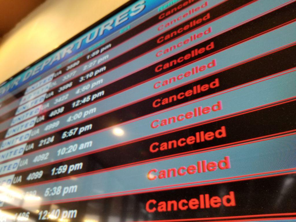 Flights canceled board
