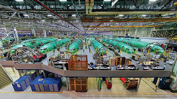 boeing commercial aircraft fuselages at spirit aerosystems facility