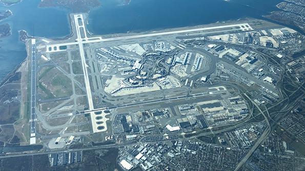 aerial photo of JFK airport