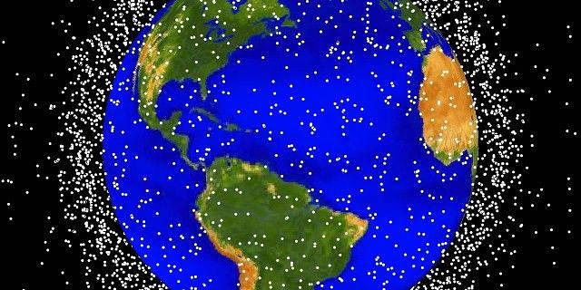 Orbital debris plotted by NASA
