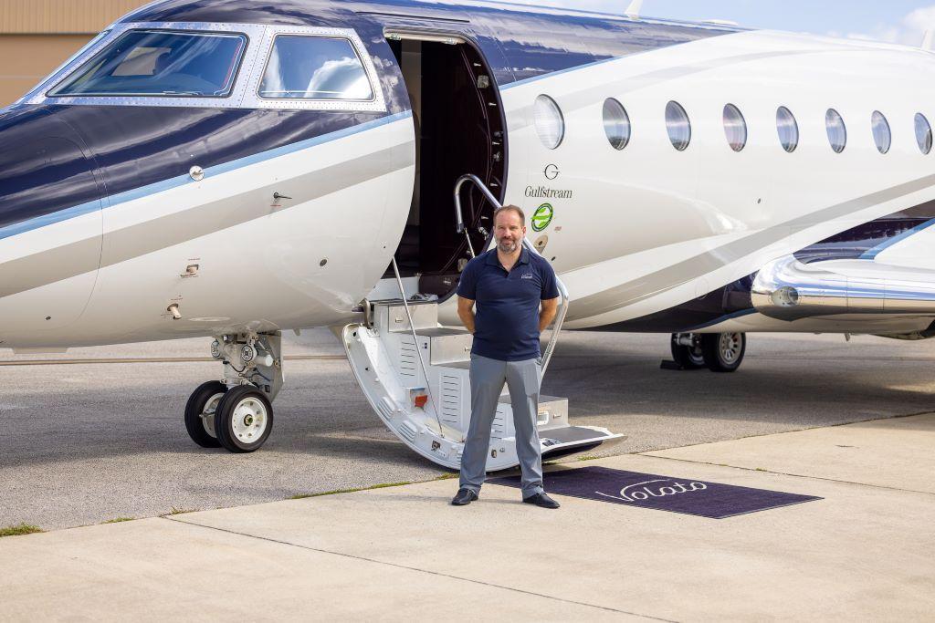 Volato CEO with a Gulfstream G280 