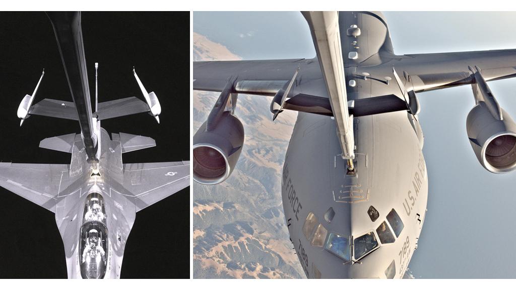 screenshots from the new KC-46 remote vision system camera 