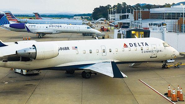 Delta jetliner