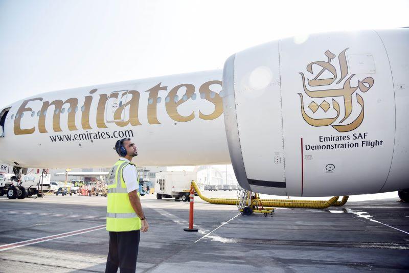 Emirates GE90 flight demo 2023