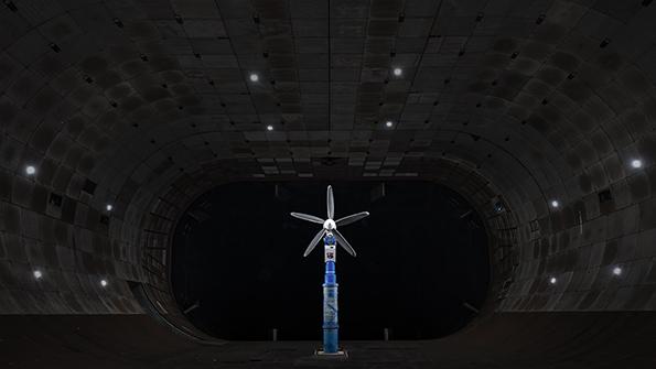 Joby Aviation S4 eVTOL in a wind tunnel