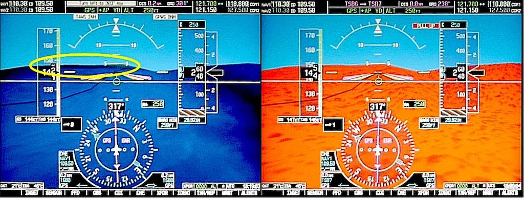 Flight simulation primary flight display