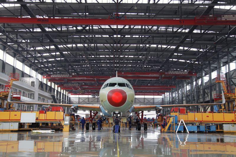 Airbus A320 family assembly line in Tianjin