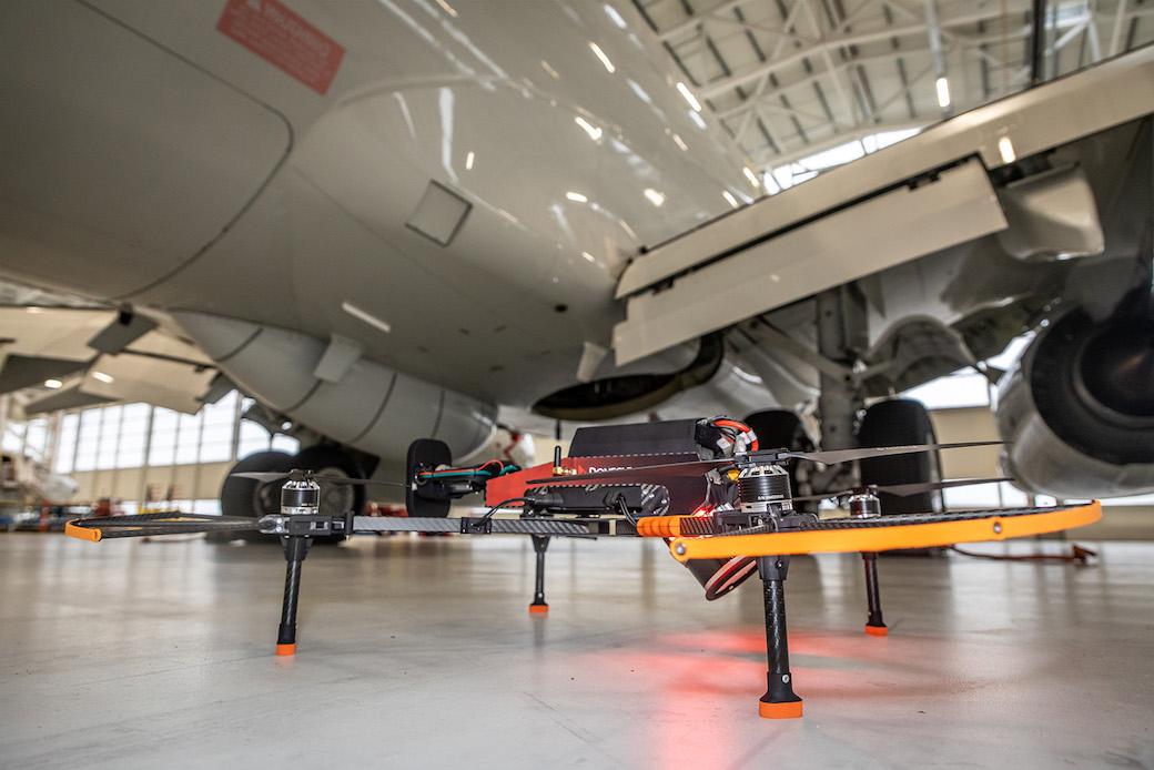 RAF aircraft drone inspection