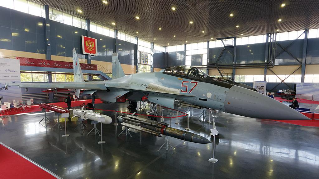 Sukhoi Su-35S multirole fighter with missiles