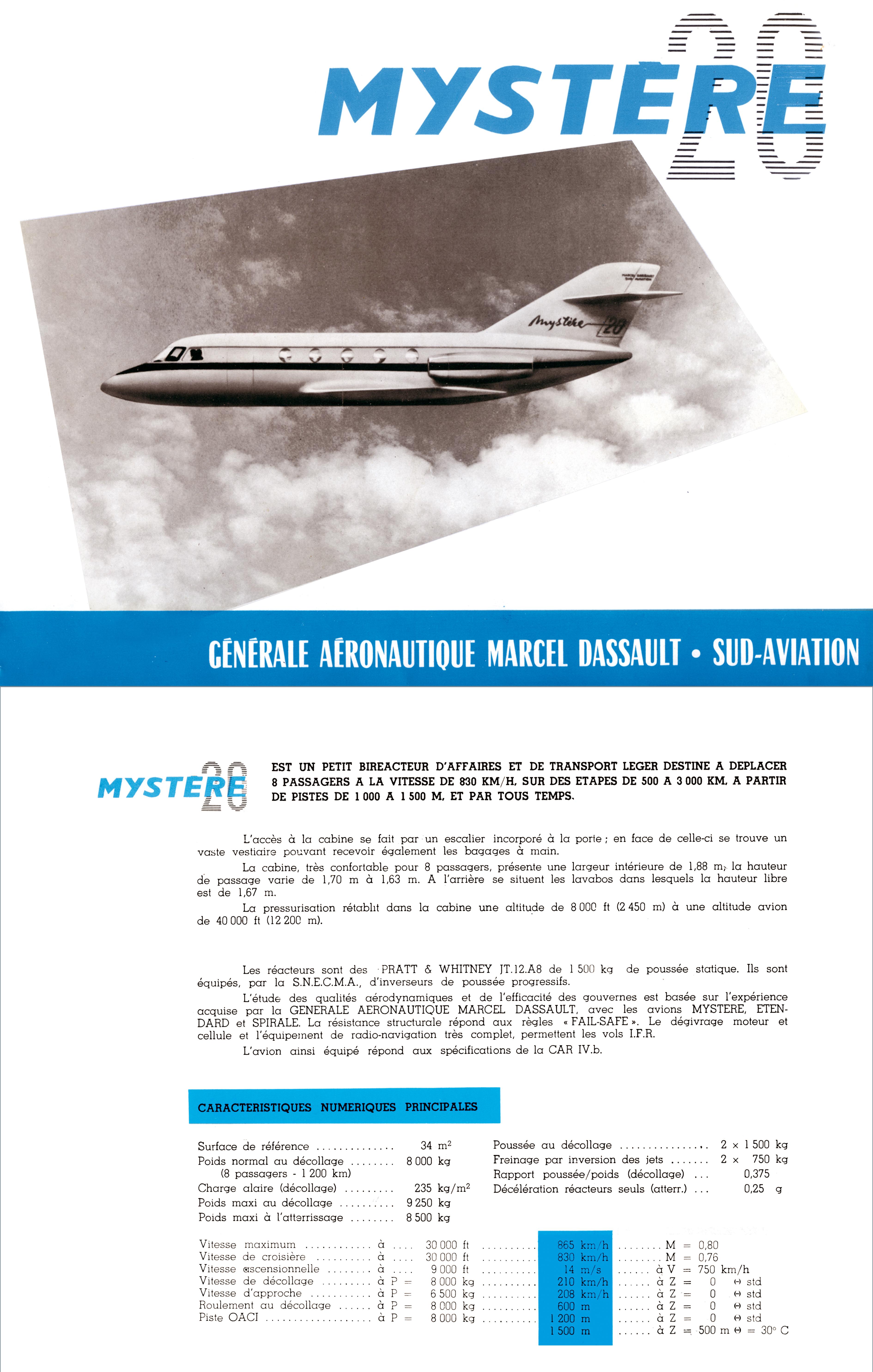Mystere 20 Advertisement