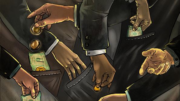 illustration of cash in pockets