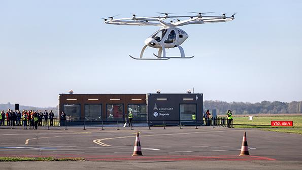 Volocopter 2X prototype of multicopter eVTOL