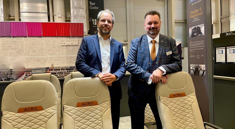 Deutsche Aircraft COO and MD Nico Neumann and Acro Aircraft Seating CEO Neil Cairns