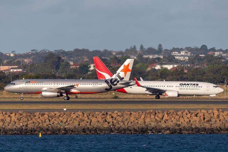 Qantas Airways and Jetstar jets