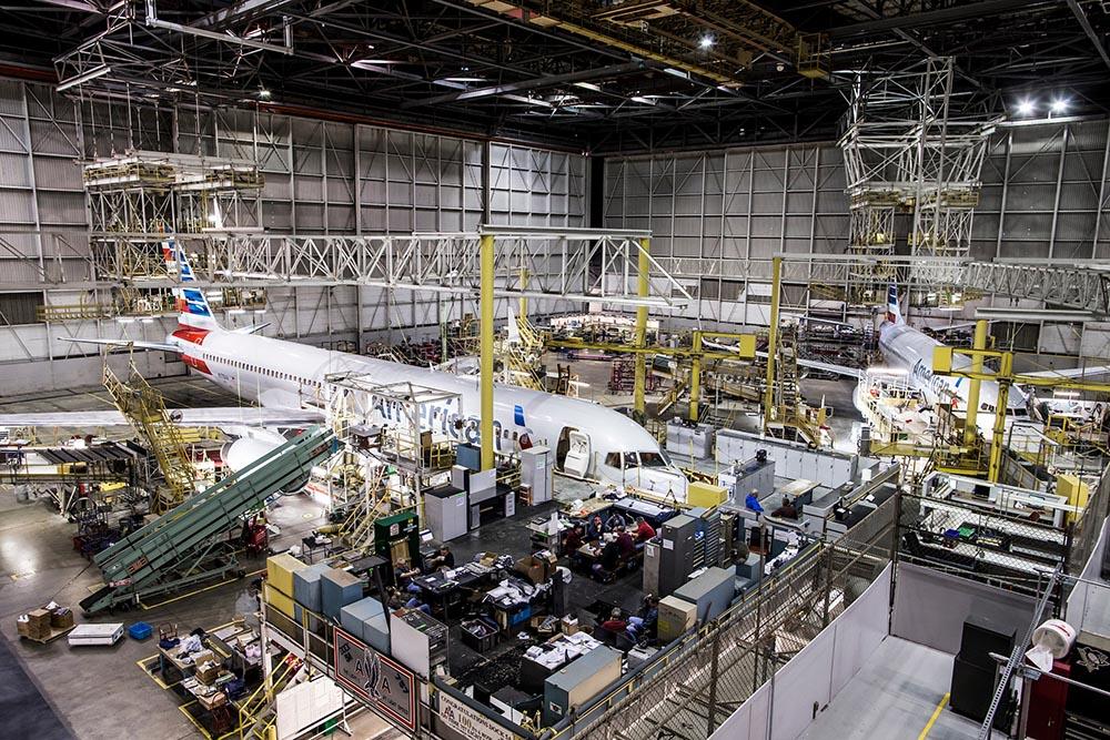 American Airlines maintenance hangar