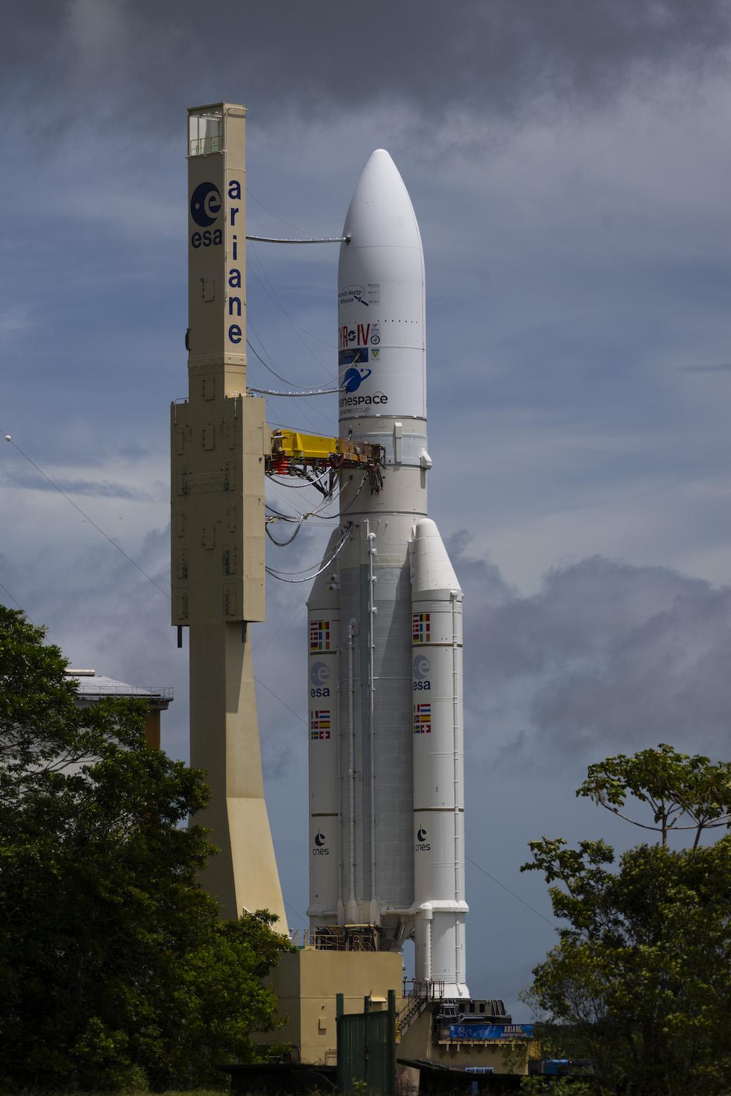 Ariane 5 on European Spaceport launchpad