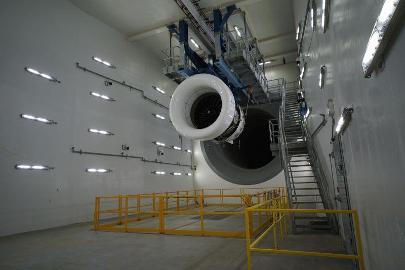 Pratt GTF engine at Columbus Engine Center