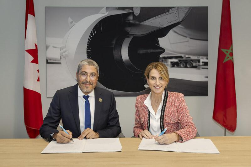 Air Transat President and CEO Annick Guérard with Moroccan National Tourism Office CEO Adel El Fakir