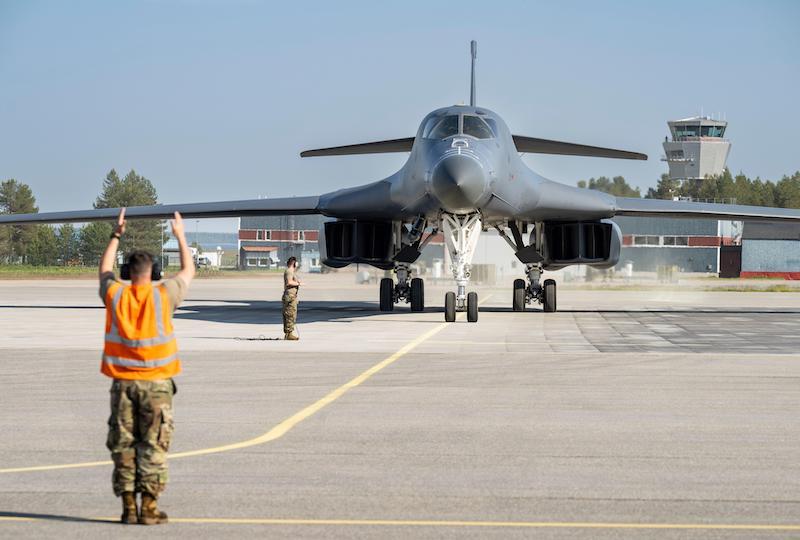 US Air Force aircraft in lulea Sweden