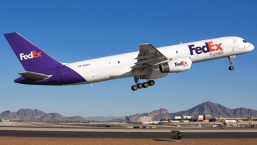 FedEx Express aircraft in flight