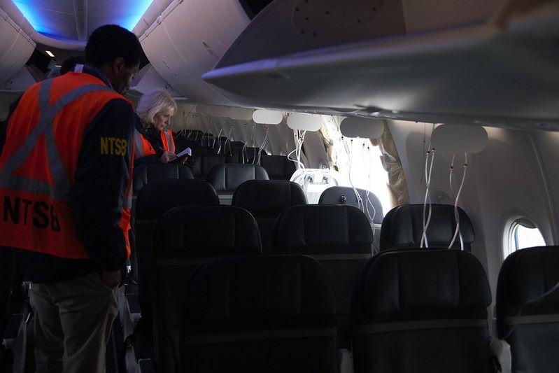 NTSB inspectors on Alaska 737-9