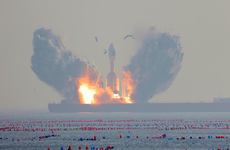 gravity-1 launch off coast of Haiyang