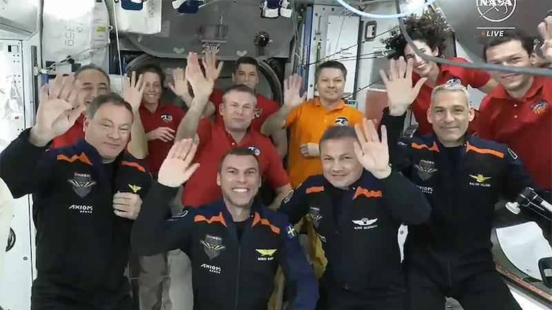 Ax-3 crew with mission 70 astronauts