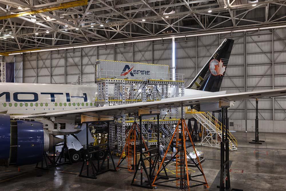 777 cargo conversion in Aspire MRO hangar