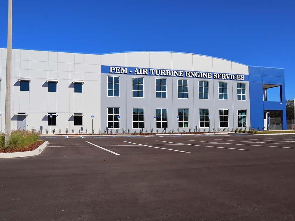 Exterior view of Pem-Air's new facility