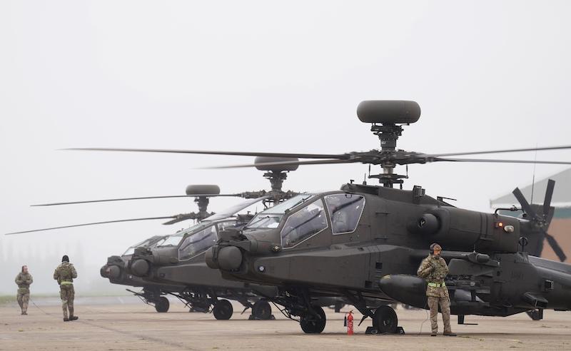 UK apache helicopters