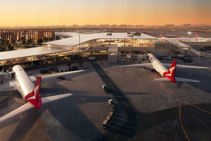 Perth airport qantas rendering