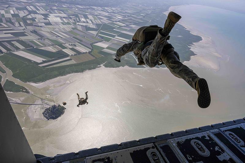 D-Day C-130J 57th Rescue Squadron Pararescuemen Jump