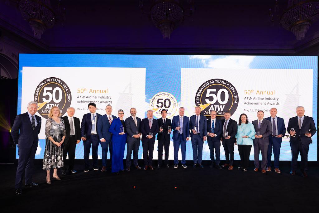 All award winners up on stage together