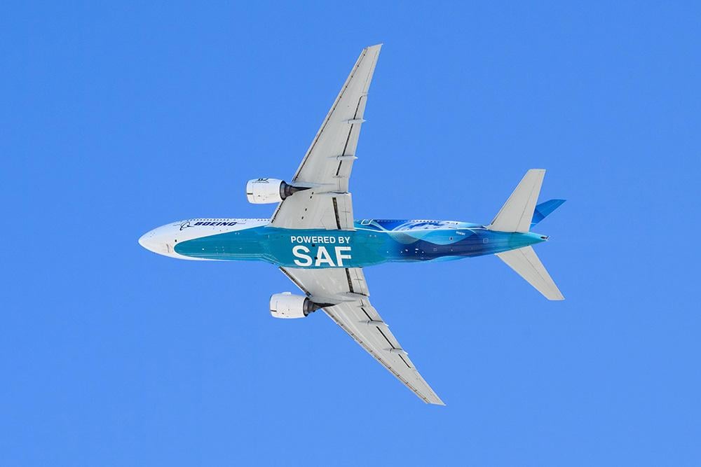 SAF-powered Boeing 777