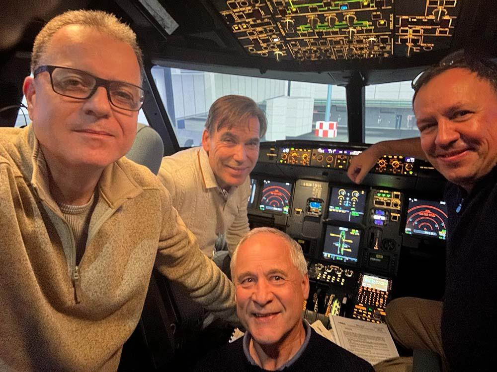 From left: Mladen Zunic, director at Salient; Charles Pantlin, head of standards for A330, Maleth Aero; Frank Chapman, director at Salient; and Phil Stockton, Maleth Aero's director of flight operations.
