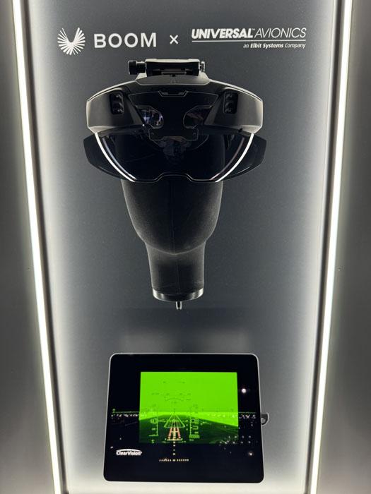 Universal Avionics' Autoland And Augmented Reality Headset For The Boom Overture