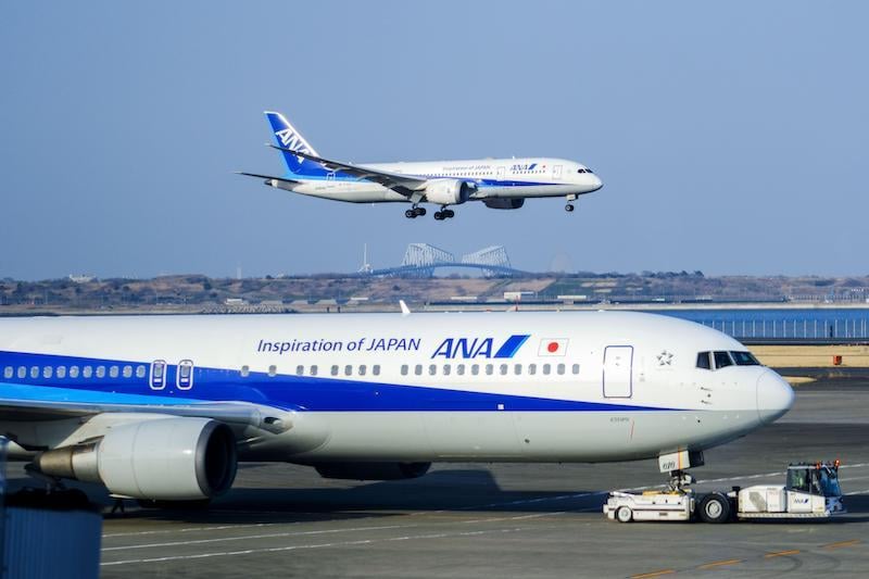 ANA aircraft at Tokyo Haneda airport